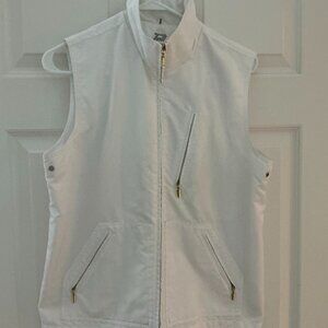Tail White Vest Size M 3 Zippered Pockets
